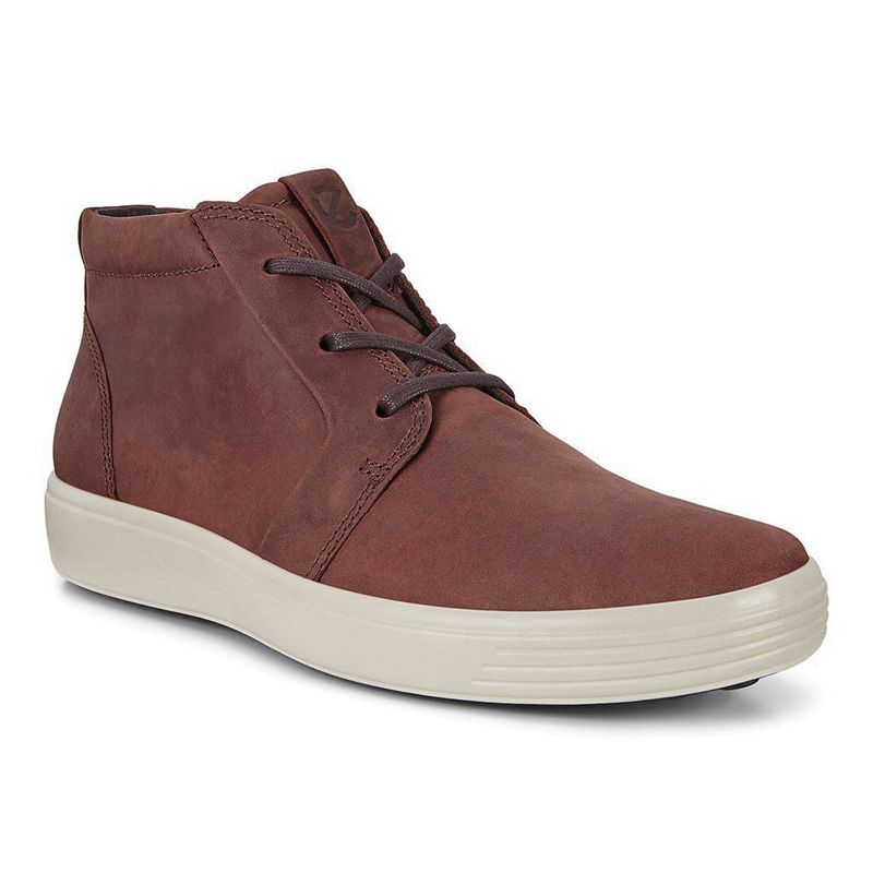 Men Boots Ecco Soft 7 M - Sneaker Boots Brown - India TEUNWM318